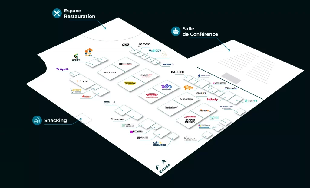 Fitness Challenges Paris 2025 - le plan des stands exposants